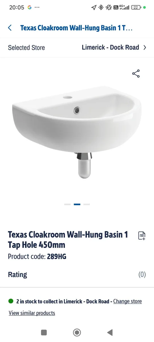 Wall Hung Basin - Image 1