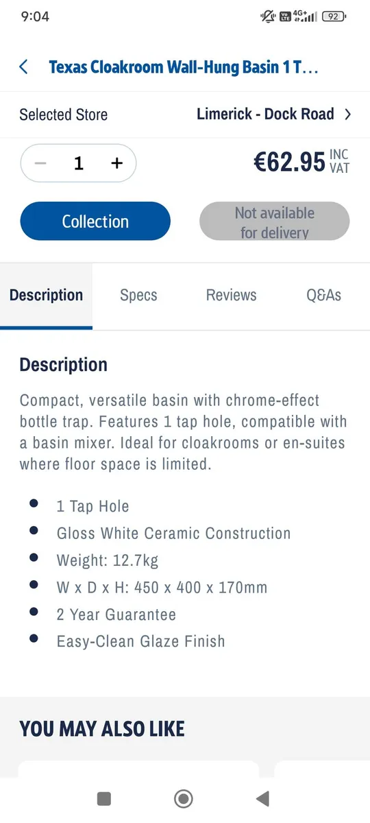 Wall Hung Basin - Image 3