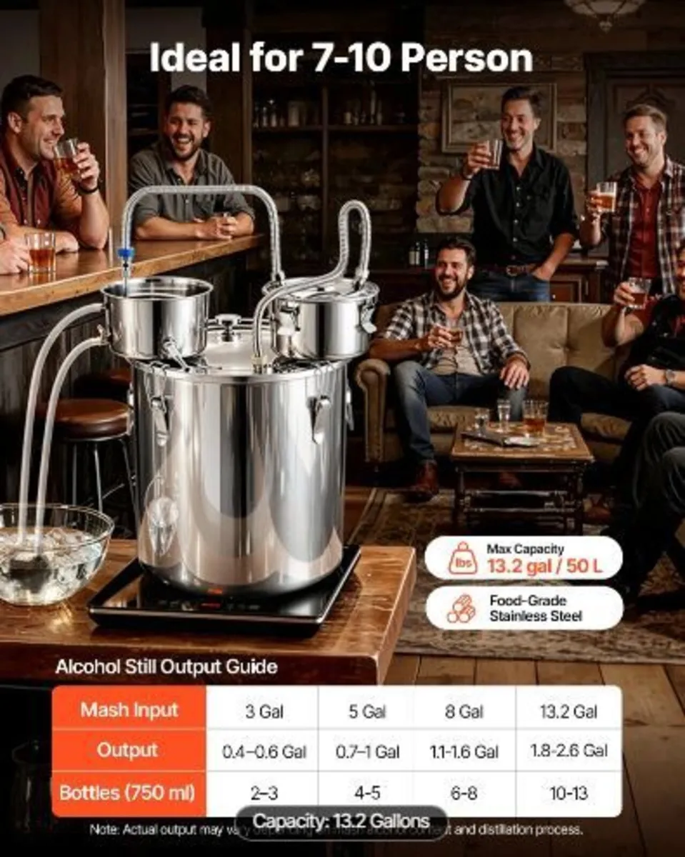 Alcohol Still, 13.2 GAL/ 50L Alcohol Distiller - Image 3