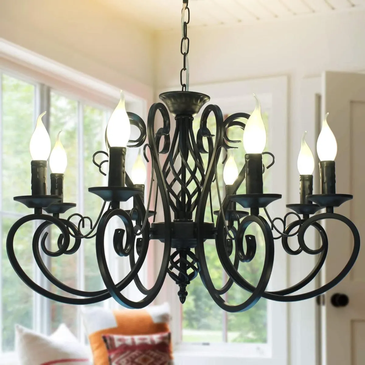 French Country Chandelier Shabby Chic Vintage 8 - Image 1