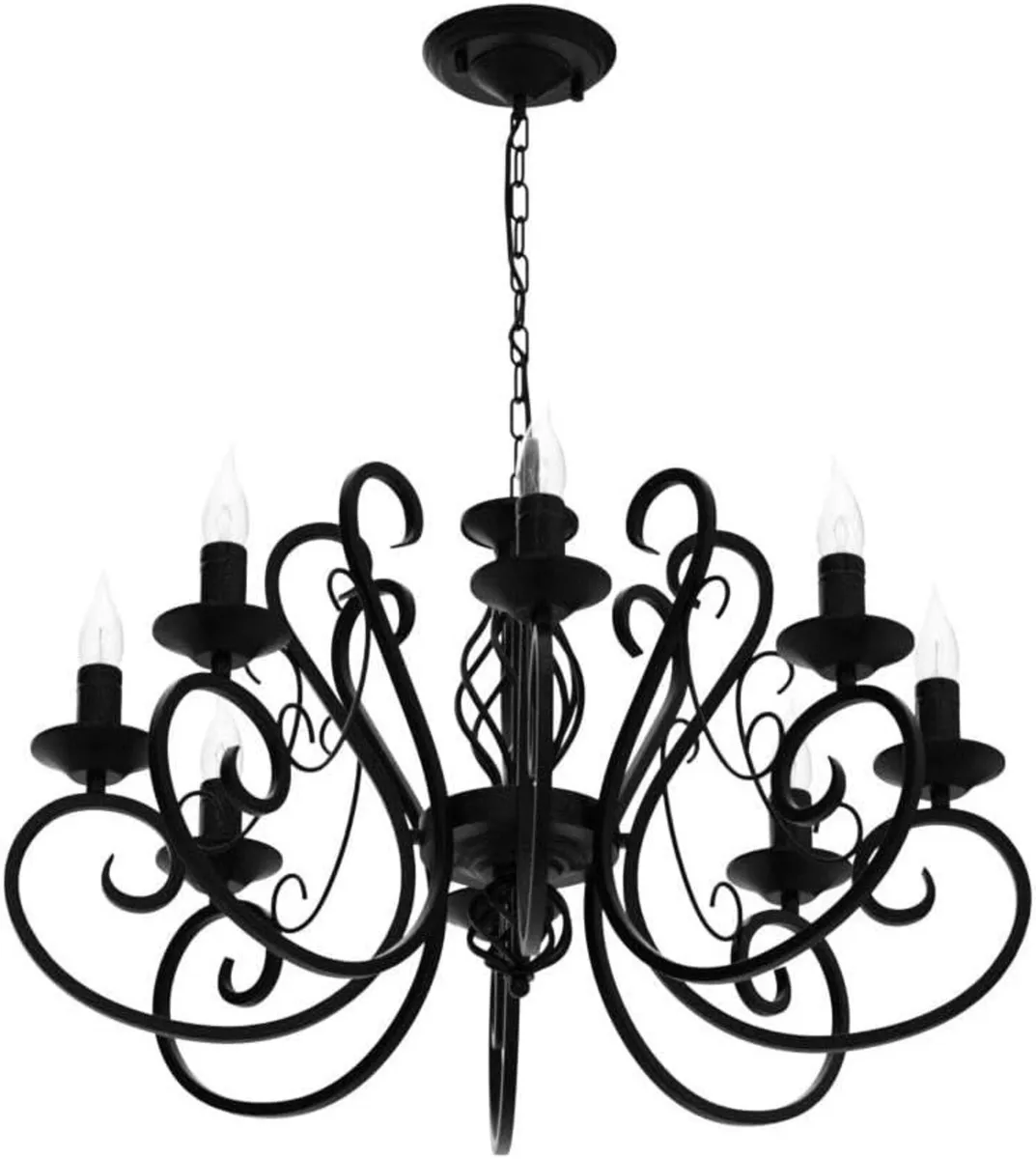 French Country Chandelier Shabby Chic Vintage 8 - Image 4