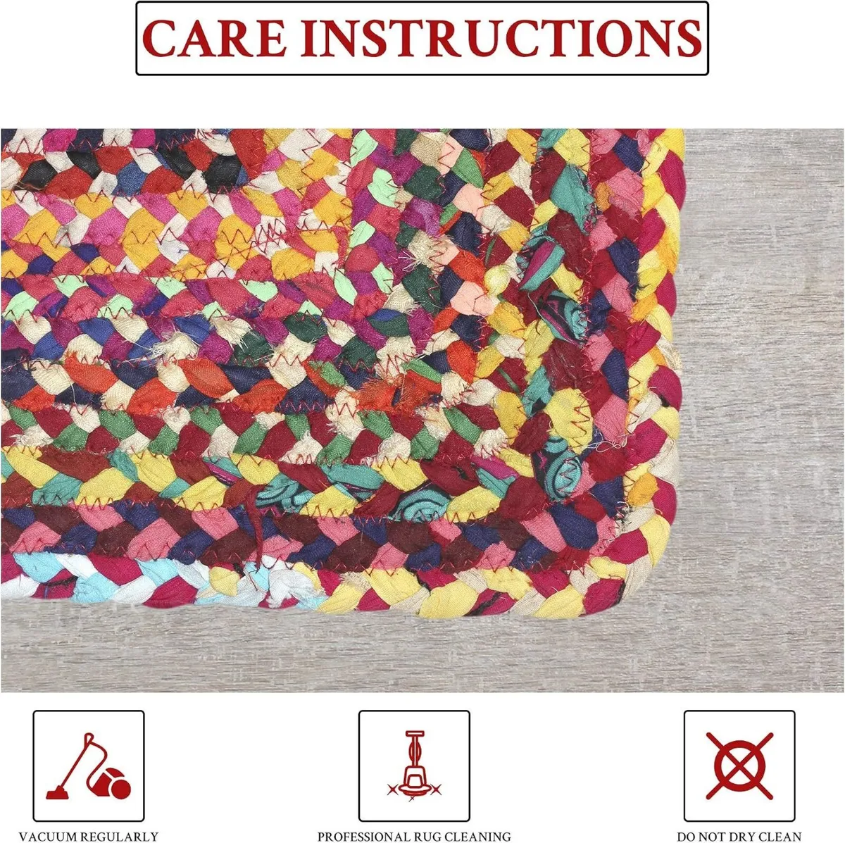 Handmade Chindi Jute Braid Rag Rug Round Boho - Image 4