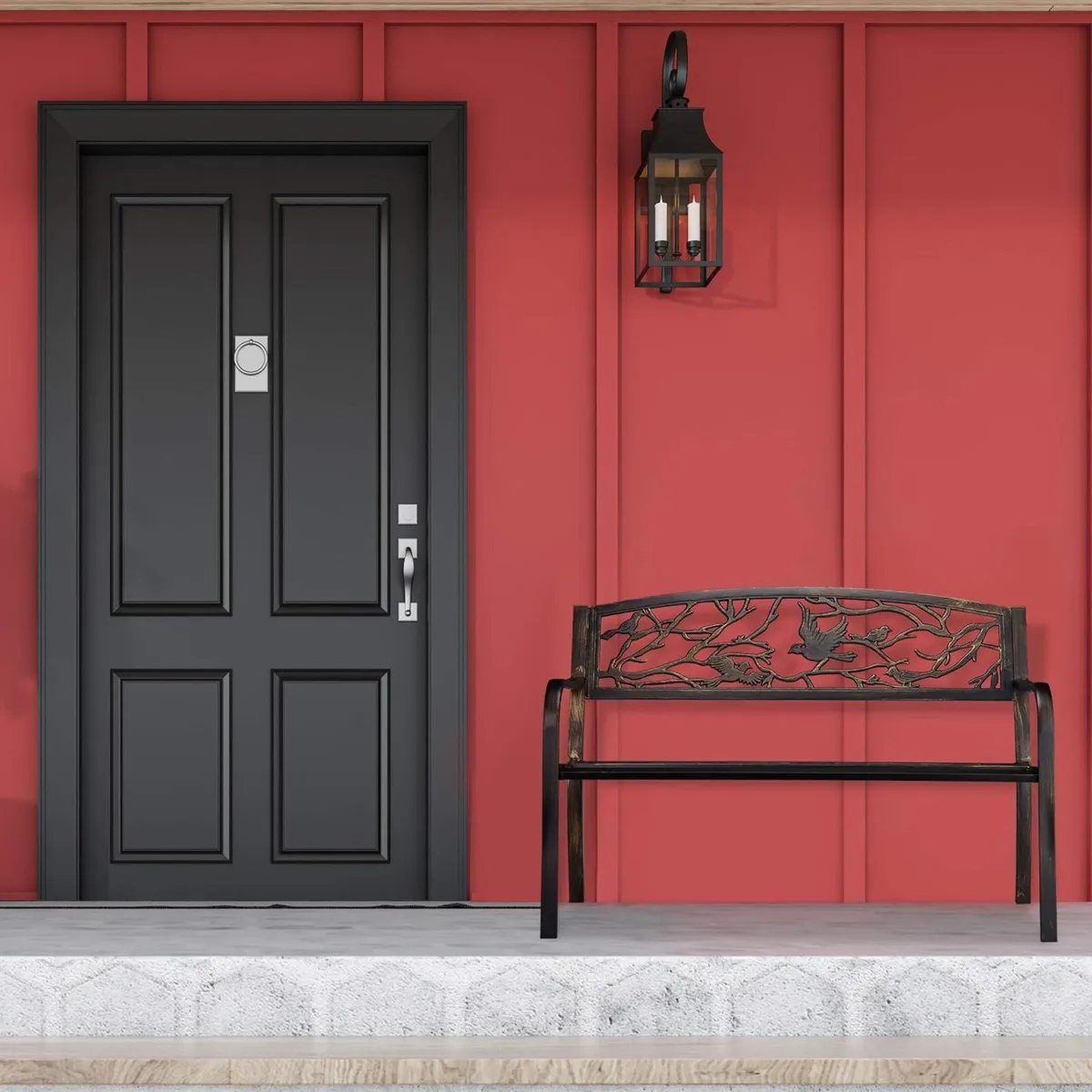 Garden Bench Bird Design 2 Seater Vintage - Image 2