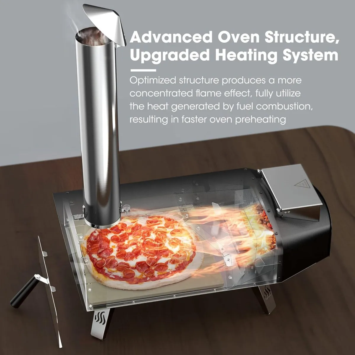 Outdoor Pellet Wood Fired Pizza Oven for Garden - Image 4