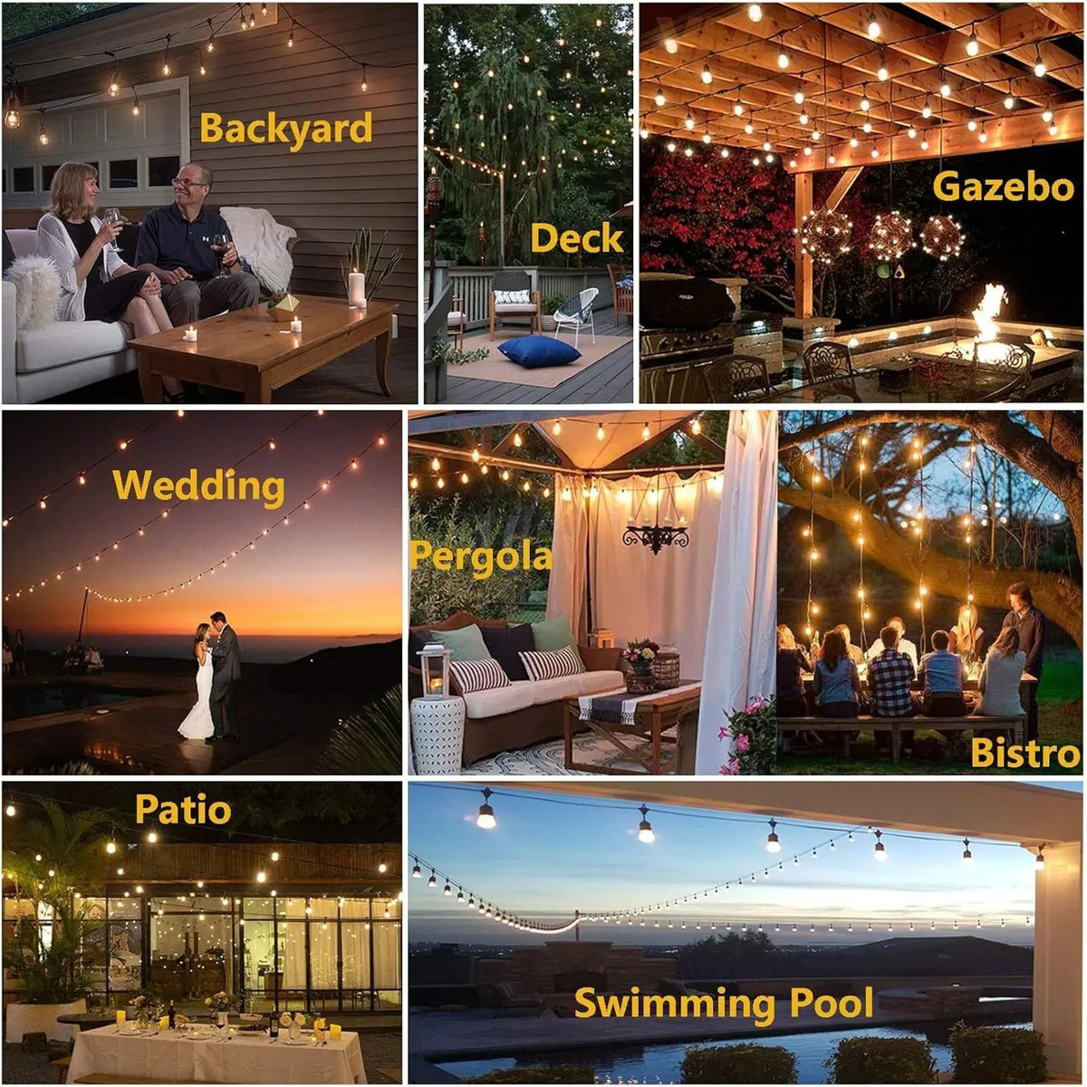 Outdoor String Lights LED Mains 30 Meters Festoon - Image 4