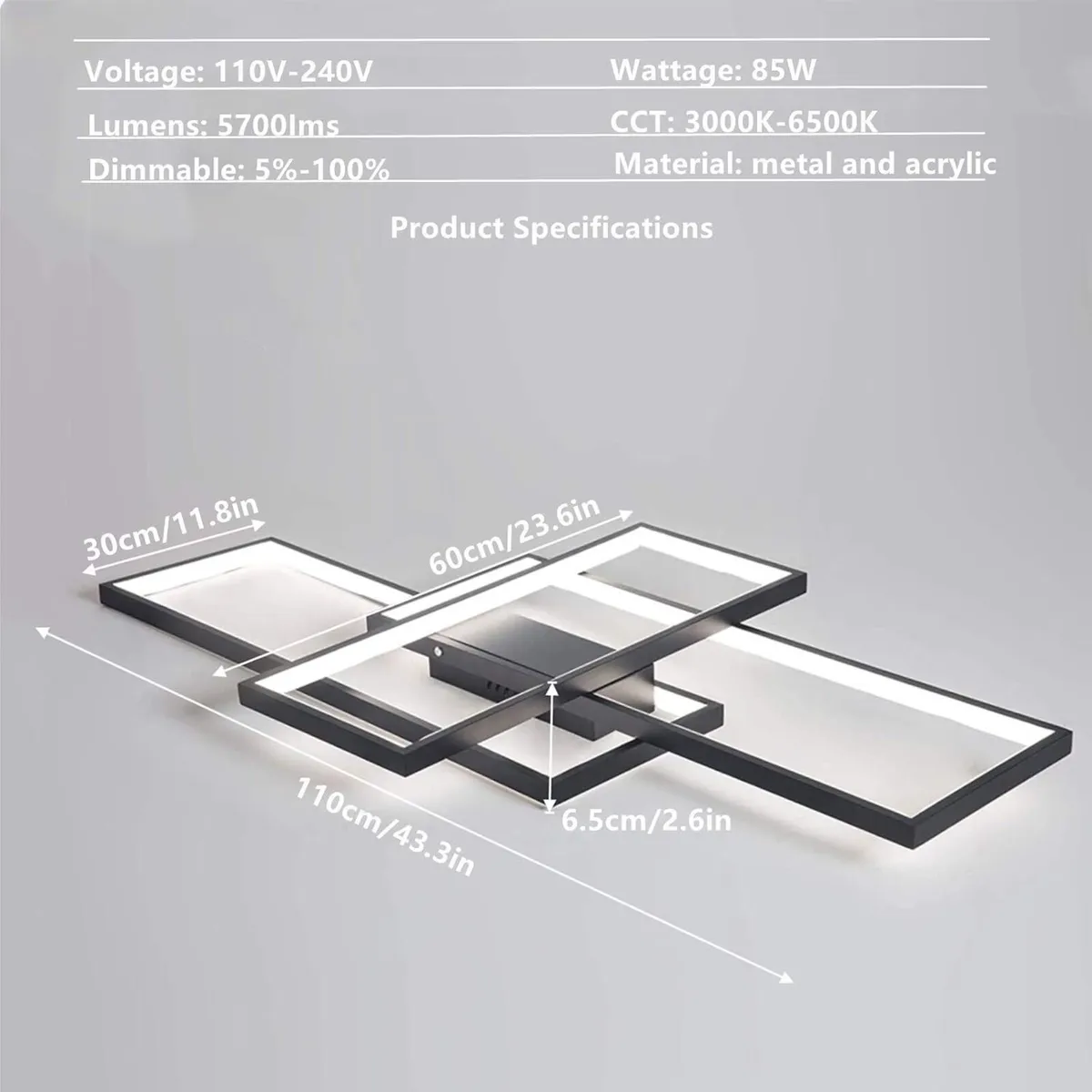 LED Dimmable Ceiling Light Modern Lamp Lights - Image 4