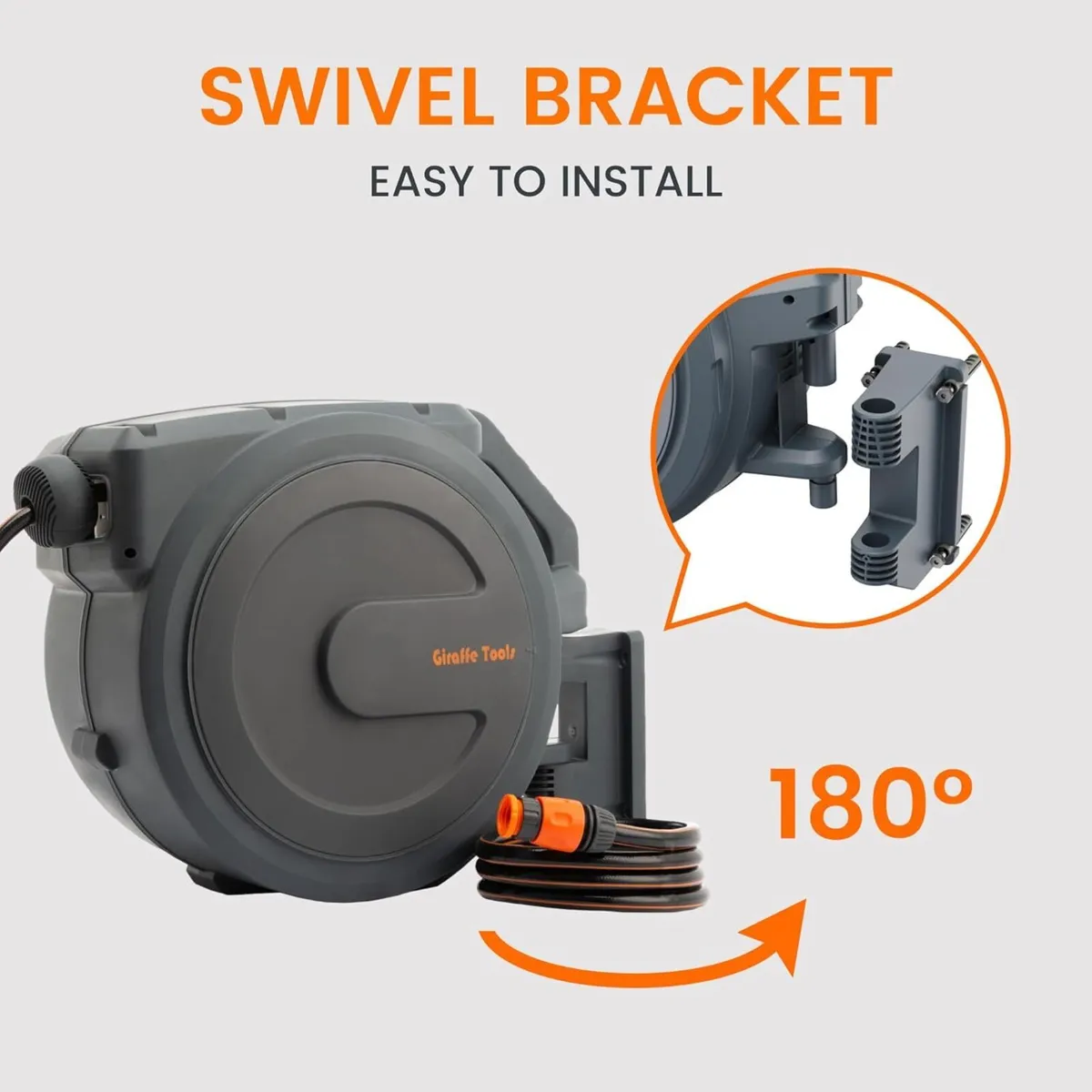 Retractable Garden Hose Reel Wall Mounted 30+2m - Image 4