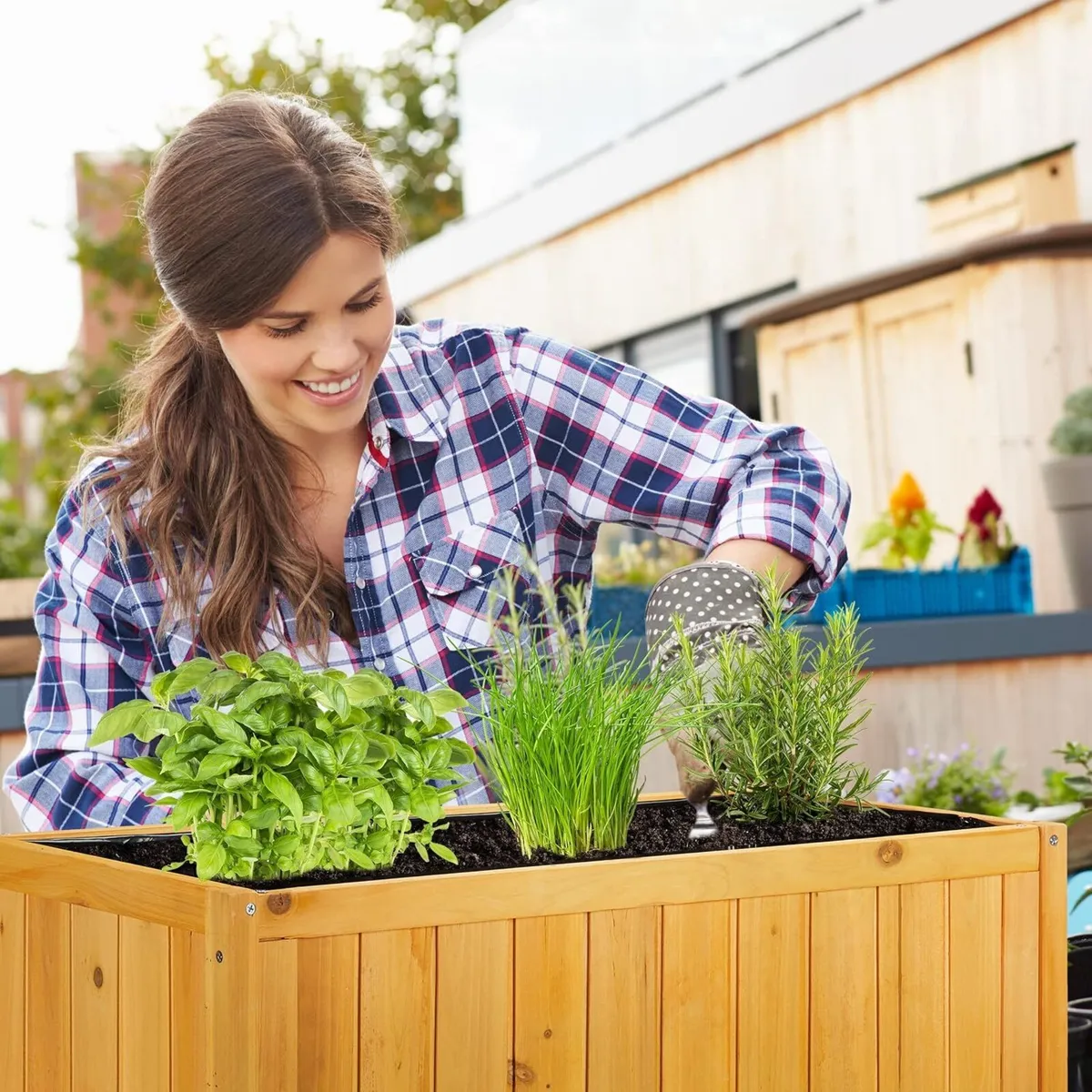 Wooden Planter Flower Bed on Legs - Image 3