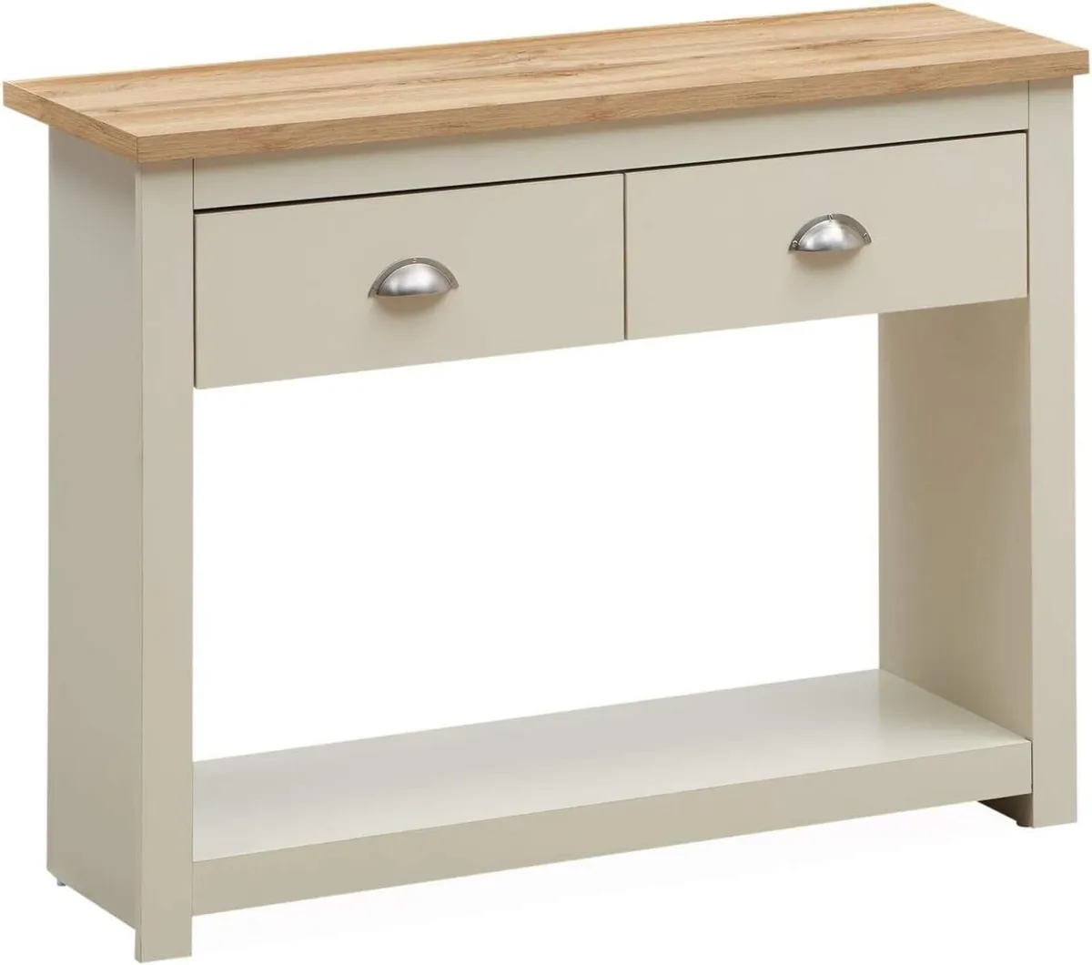 Console Hallway Side Table 2 Drawers Shelf Desk - Image 3