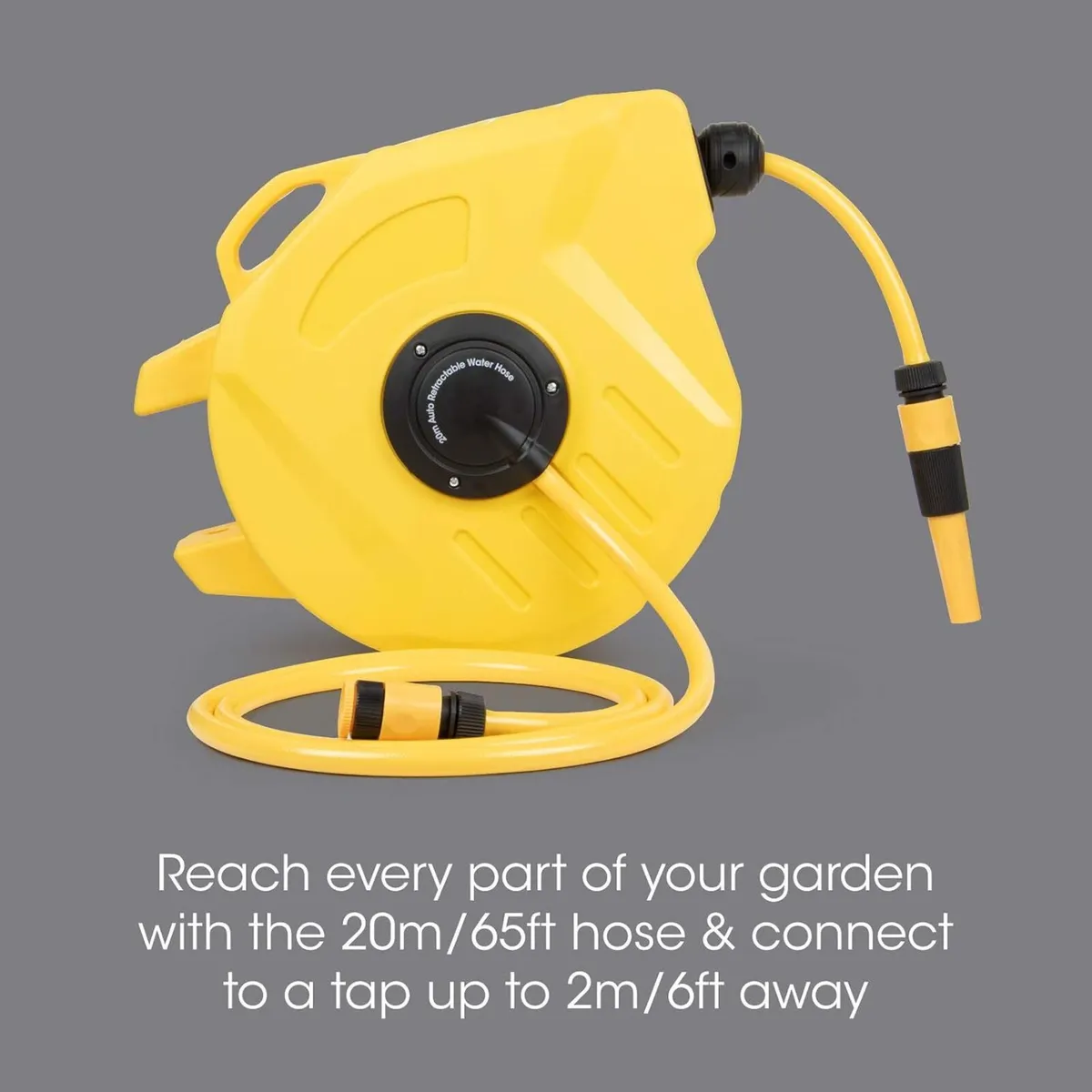 Garden Hose Pipe 20m Wall Mounted Reel Auto - Image 3