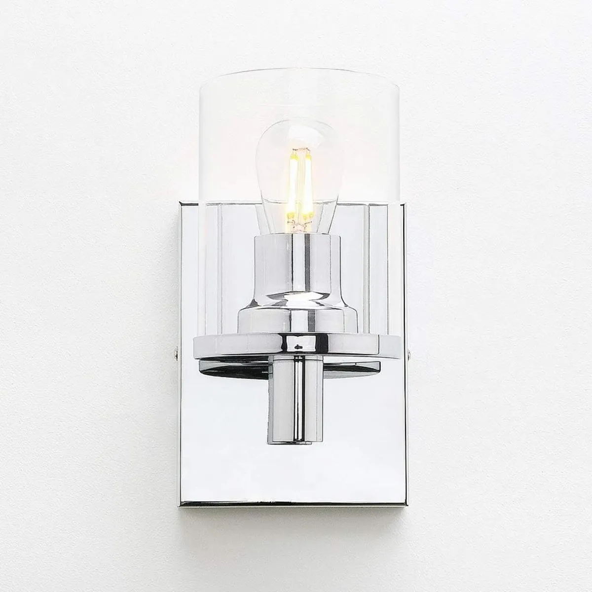 Lighting Pack of 2 Modern Glass Wall Lights - Image 3