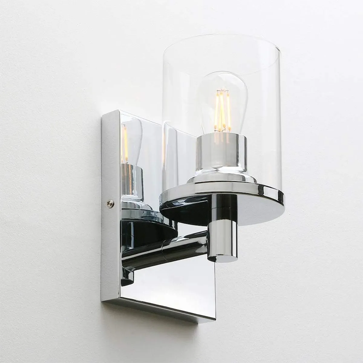 Lighting Pack of 2 Modern Glass Wall Lights - Image 4