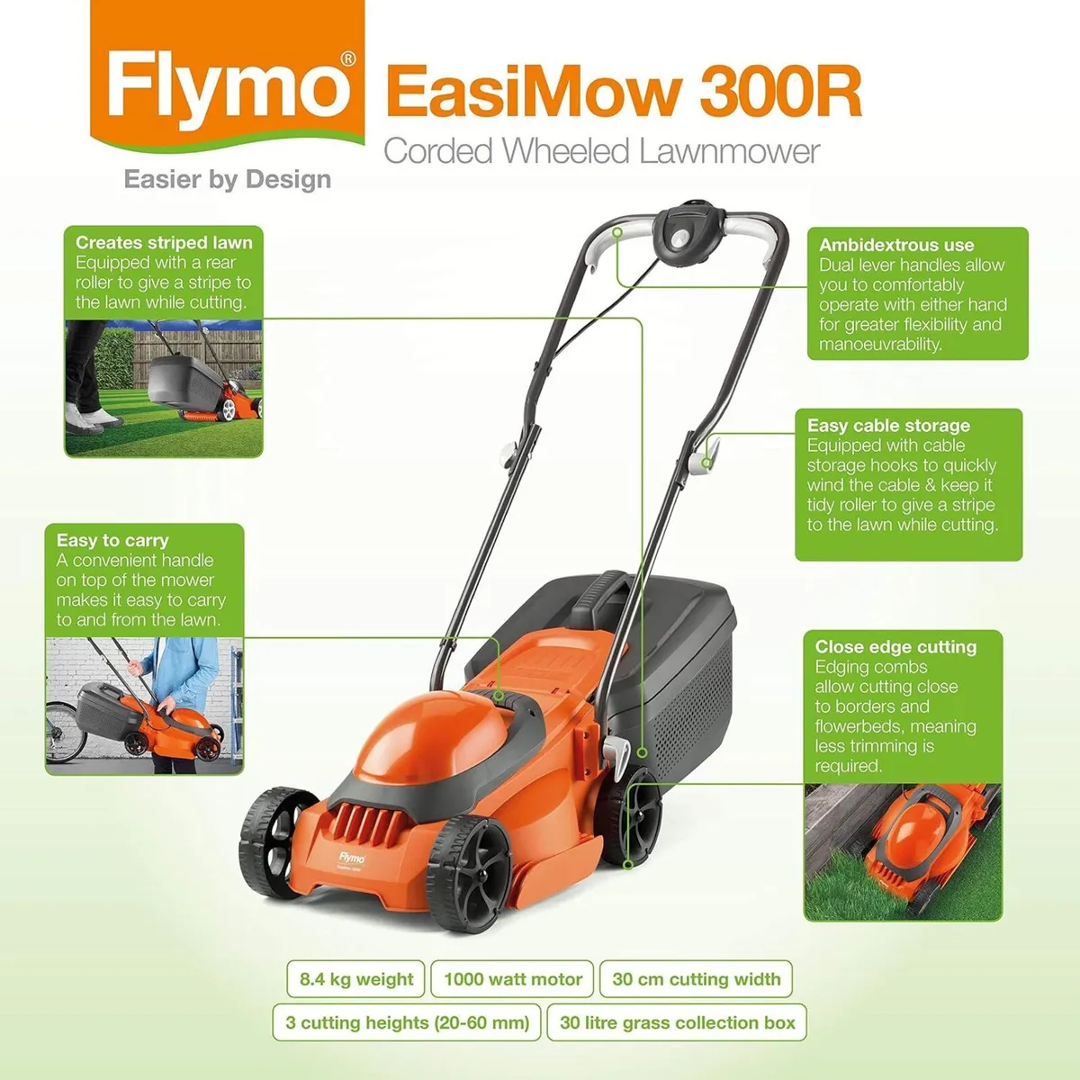 Easimow 300r Lawn Mower and Minitrim Grass Trimmer - Image 4
