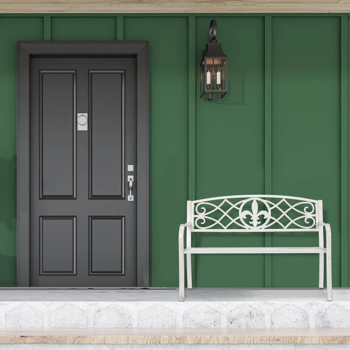 Garden Bench 2 Seater Made of Metal Cast - Image 2