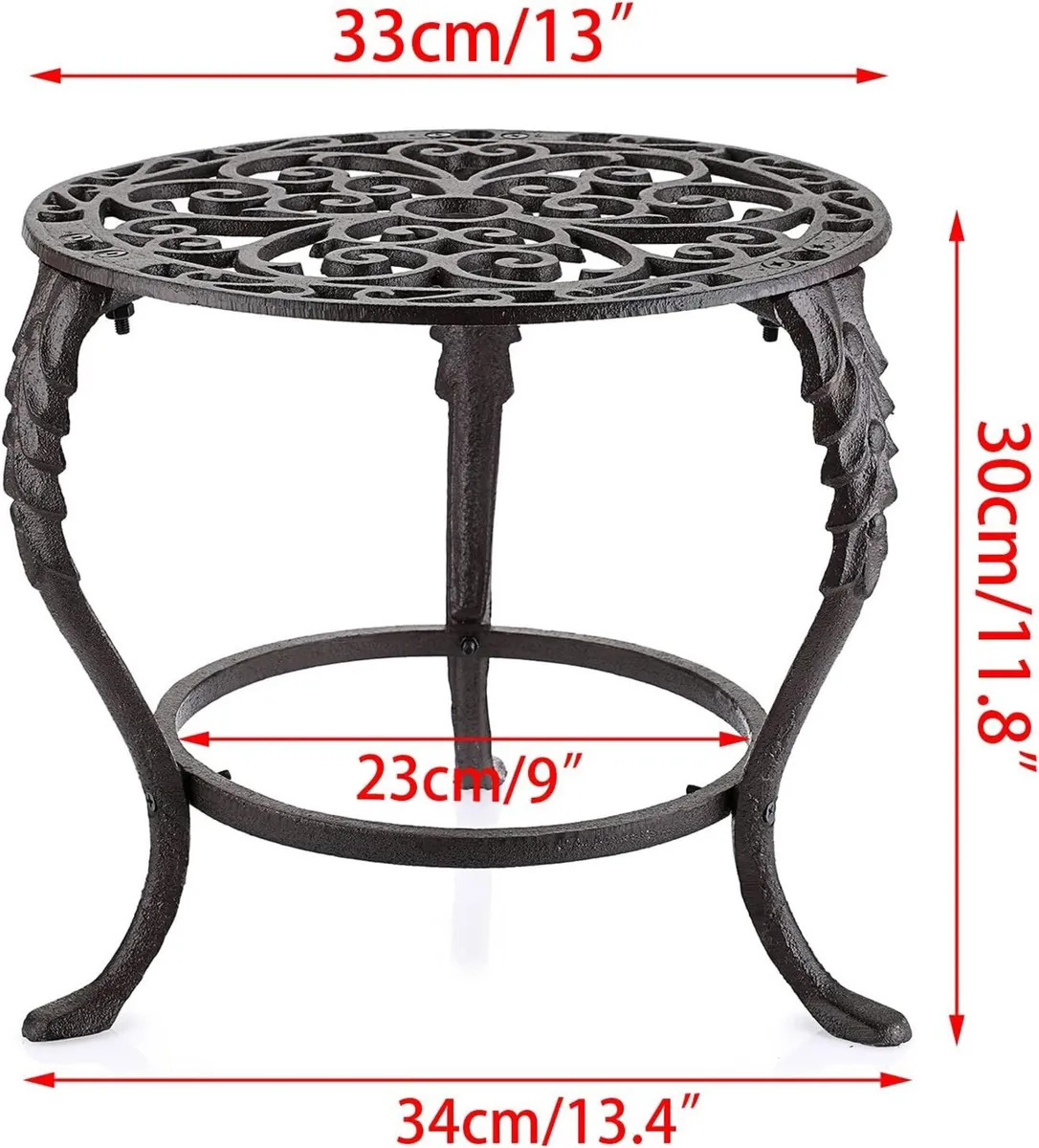 Heavy Duty Cast Iron Plant Stand Rust Proof - Image 3
