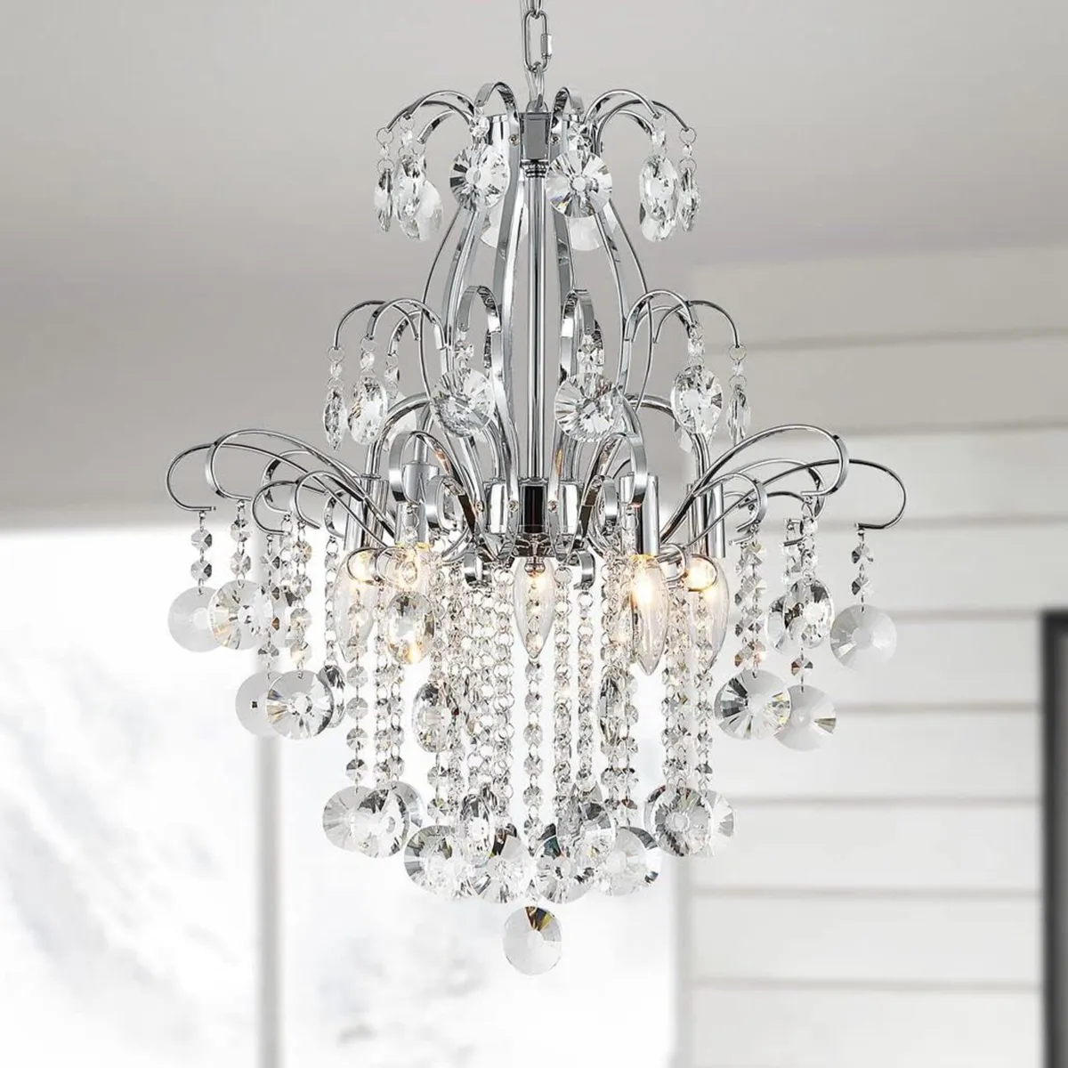 Crystal Chandelier Flushmount Ceiling Light - Image 1
