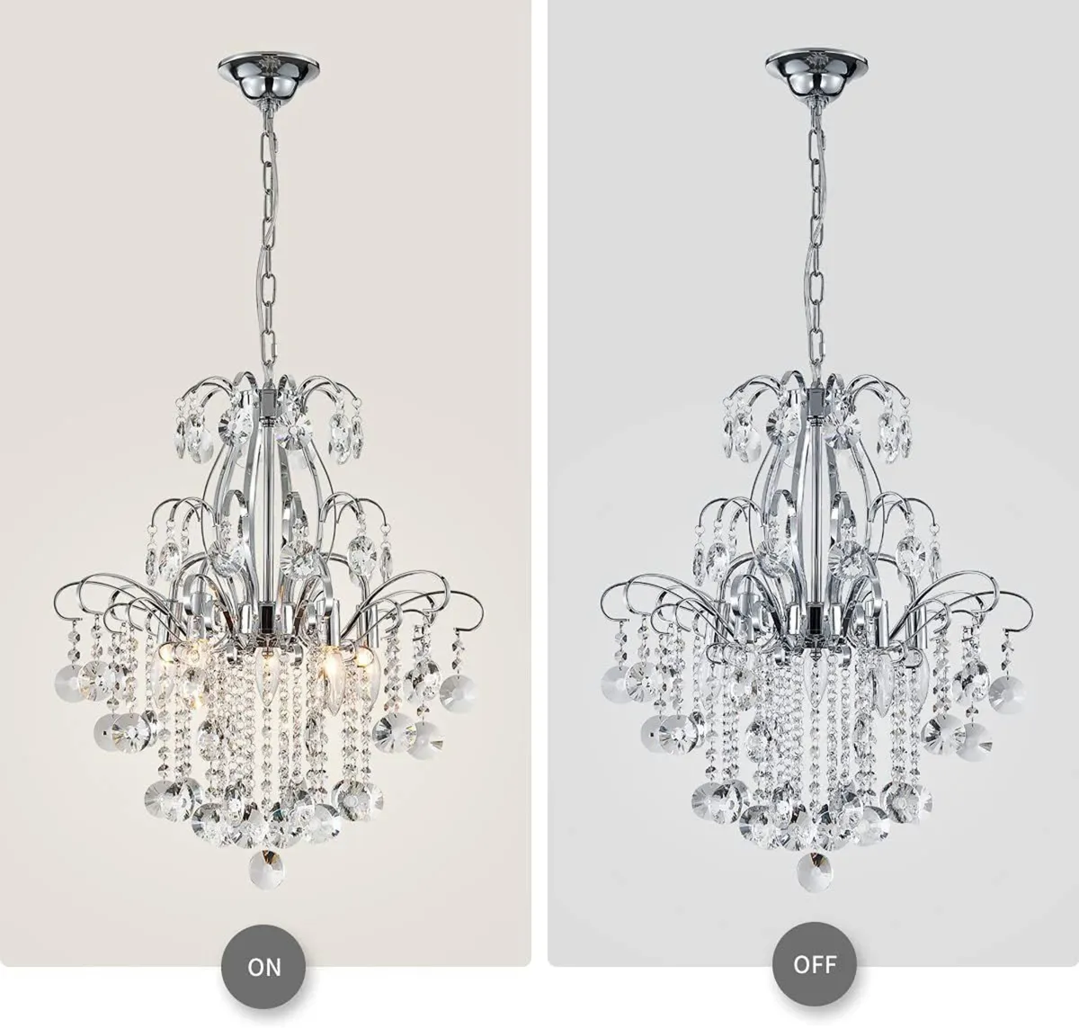 Crystal Chandelier Flushmount Ceiling Light - Image 3