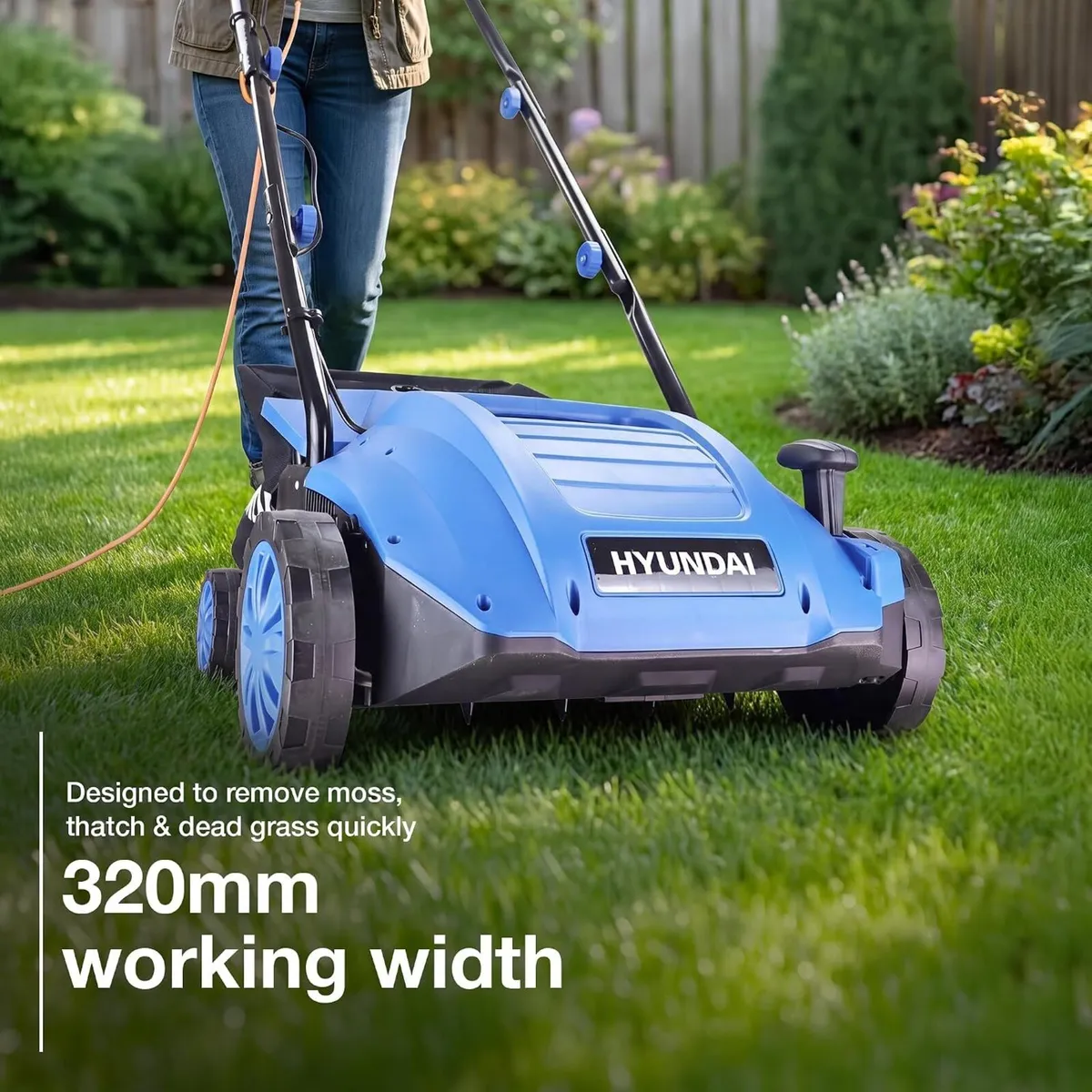 1500W Electric Lawn Scarifier Aerator 32CM Rake - Image 4