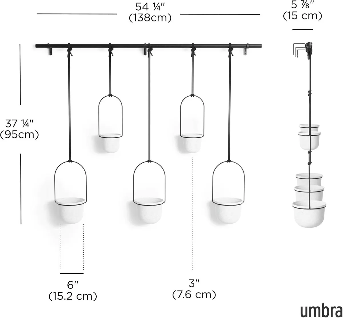 Hanging Planter for Window (Set of 5) - Image 3