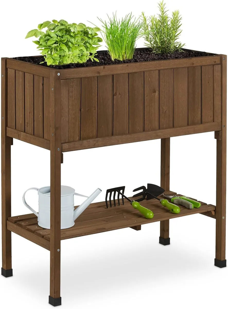 Raised Planter Liner Elevated Herb Box - Image 1