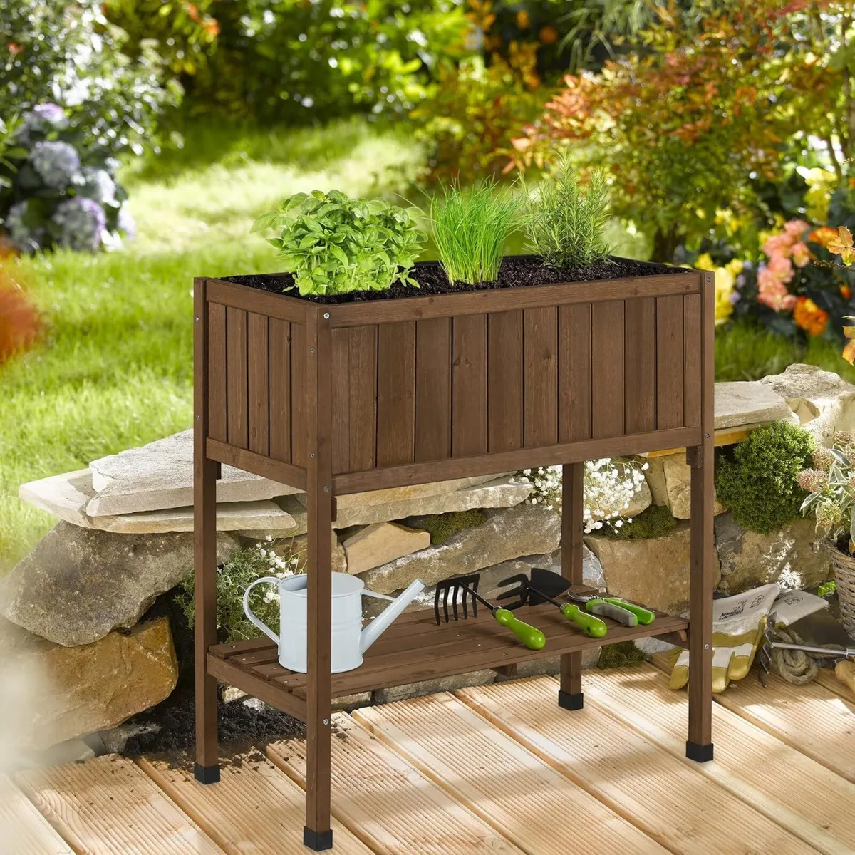 Raised Planter Liner Elevated Herb Box - Image 2