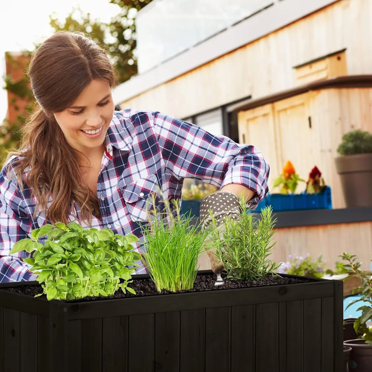 Raised Planter Liner Elevated Herb Box - Image 3