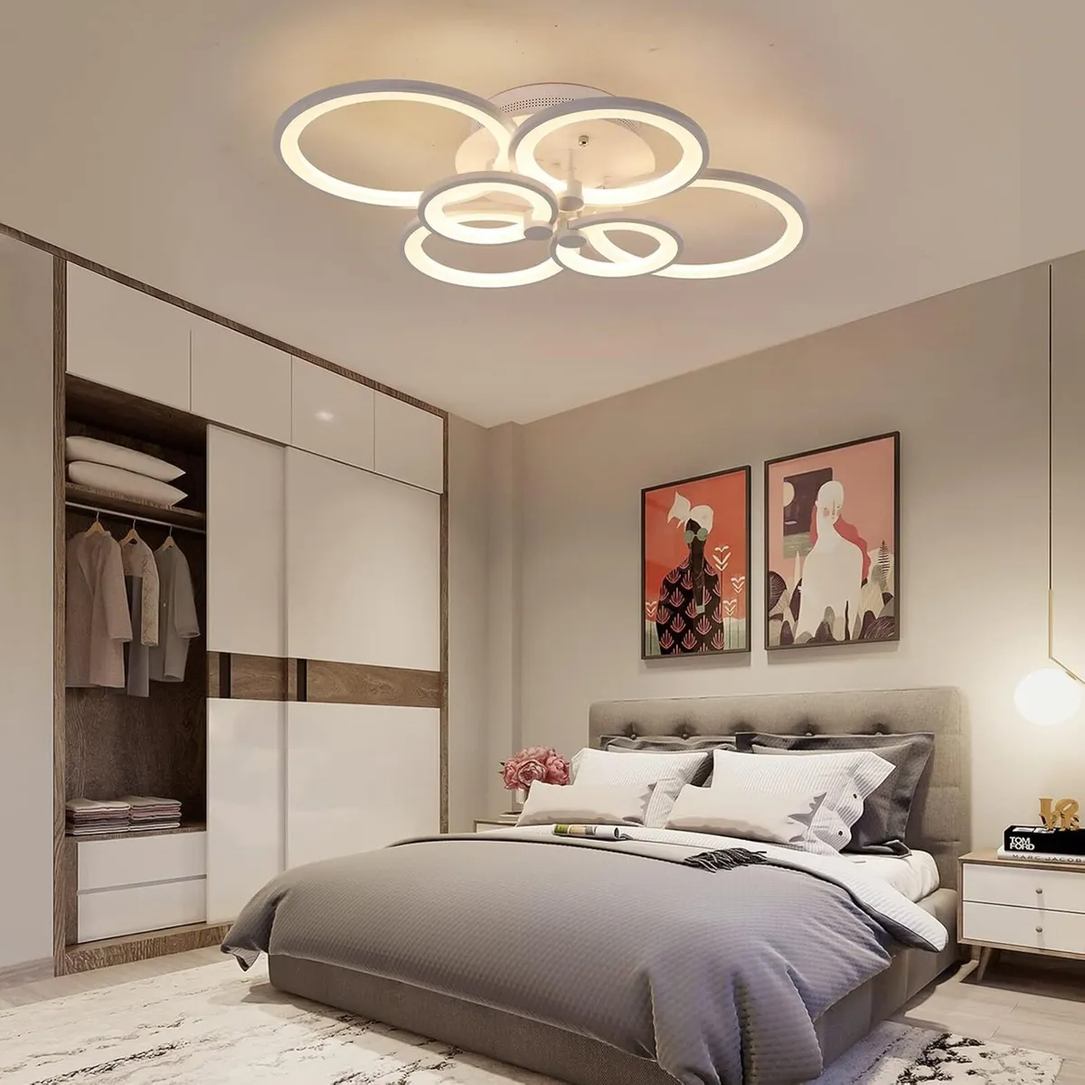 LED Ceiling Light Fixture with Remote Control 72W - Image 3