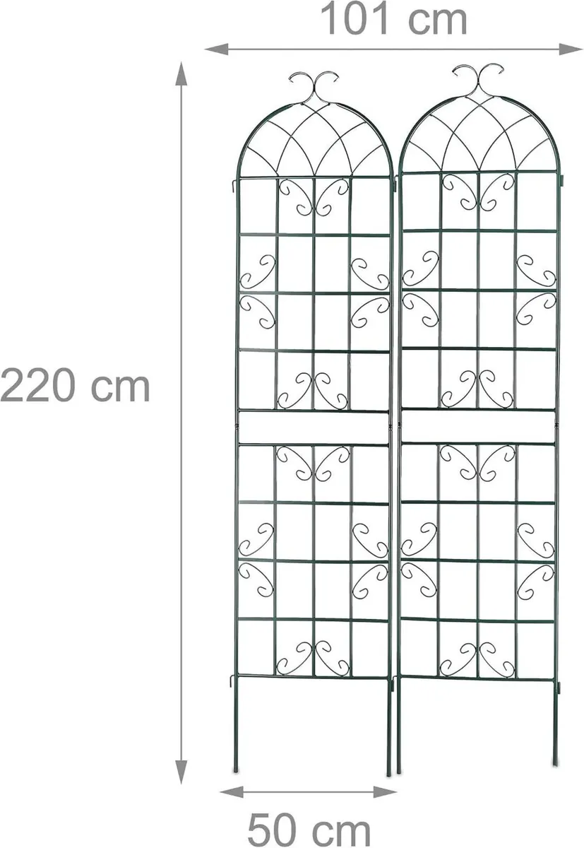 Garden Trellis 220 X 50CM Metal Support (Set of 2) - Image 4