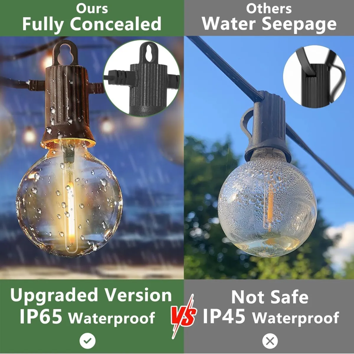 Lights Outdoor 45m String Mains Powered with 60+3 - Image 2