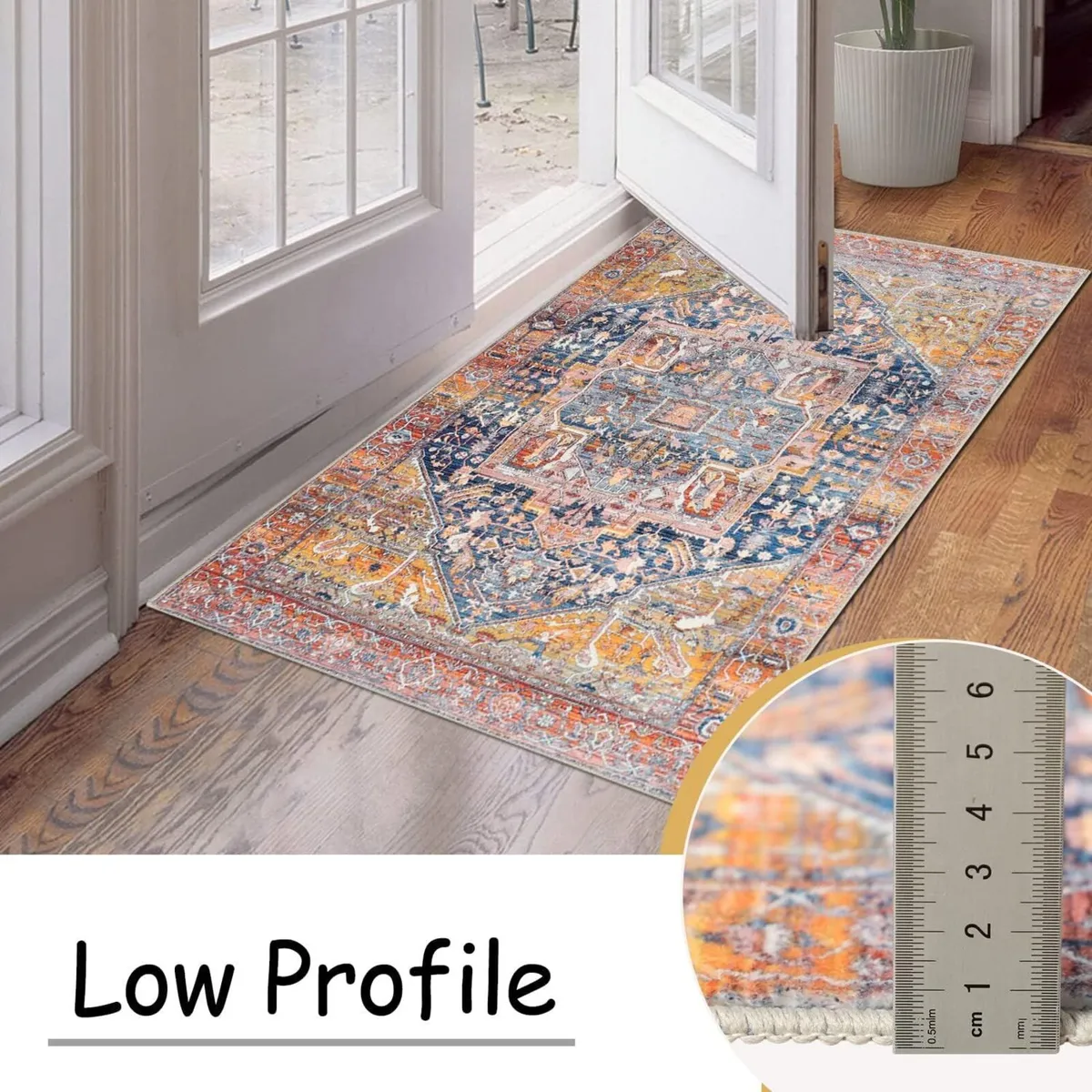Small Rugs Non-Slip Faux Wool Door Mat - Image 4