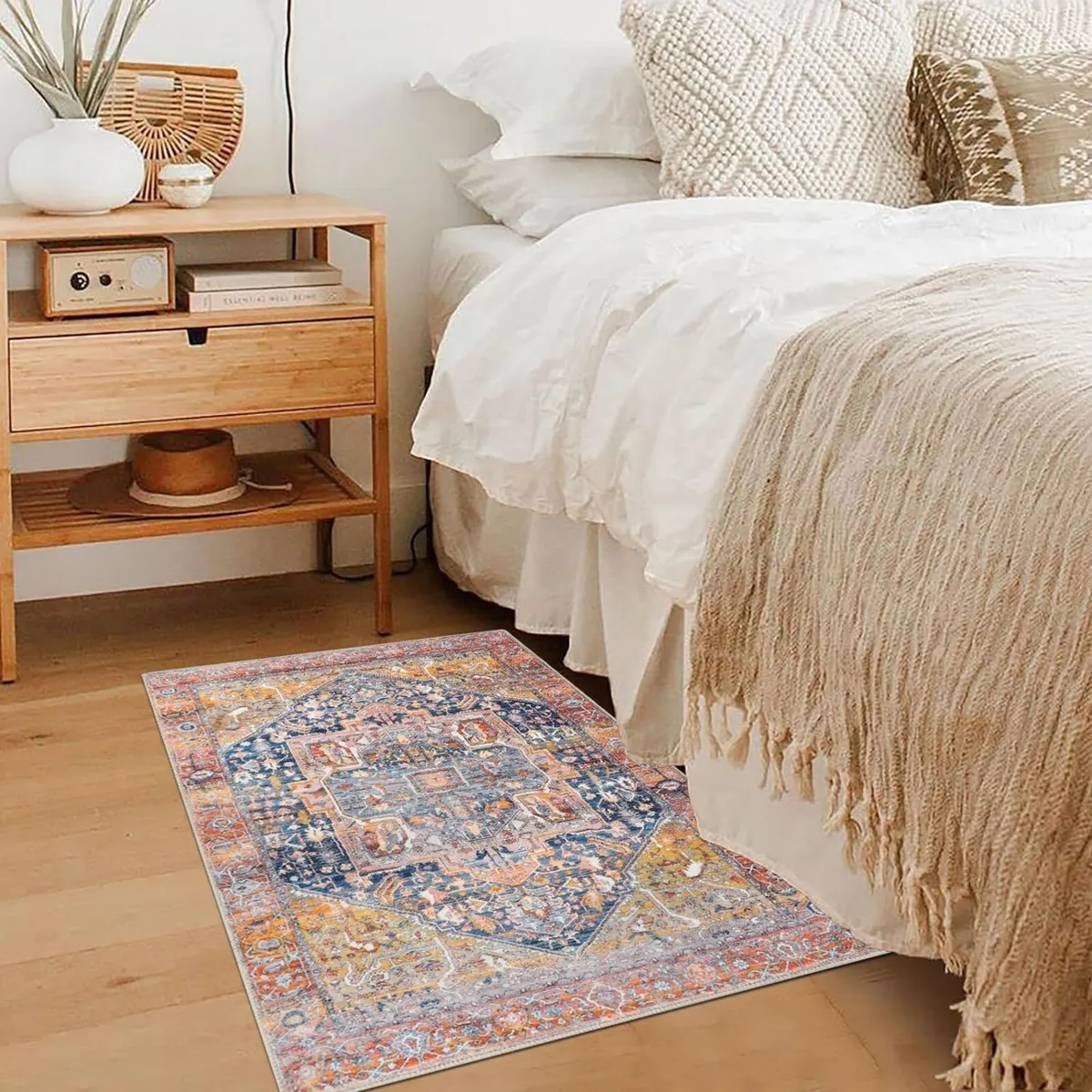 Small Rugs Non-Slip Faux Wool Door Mat - Image 2