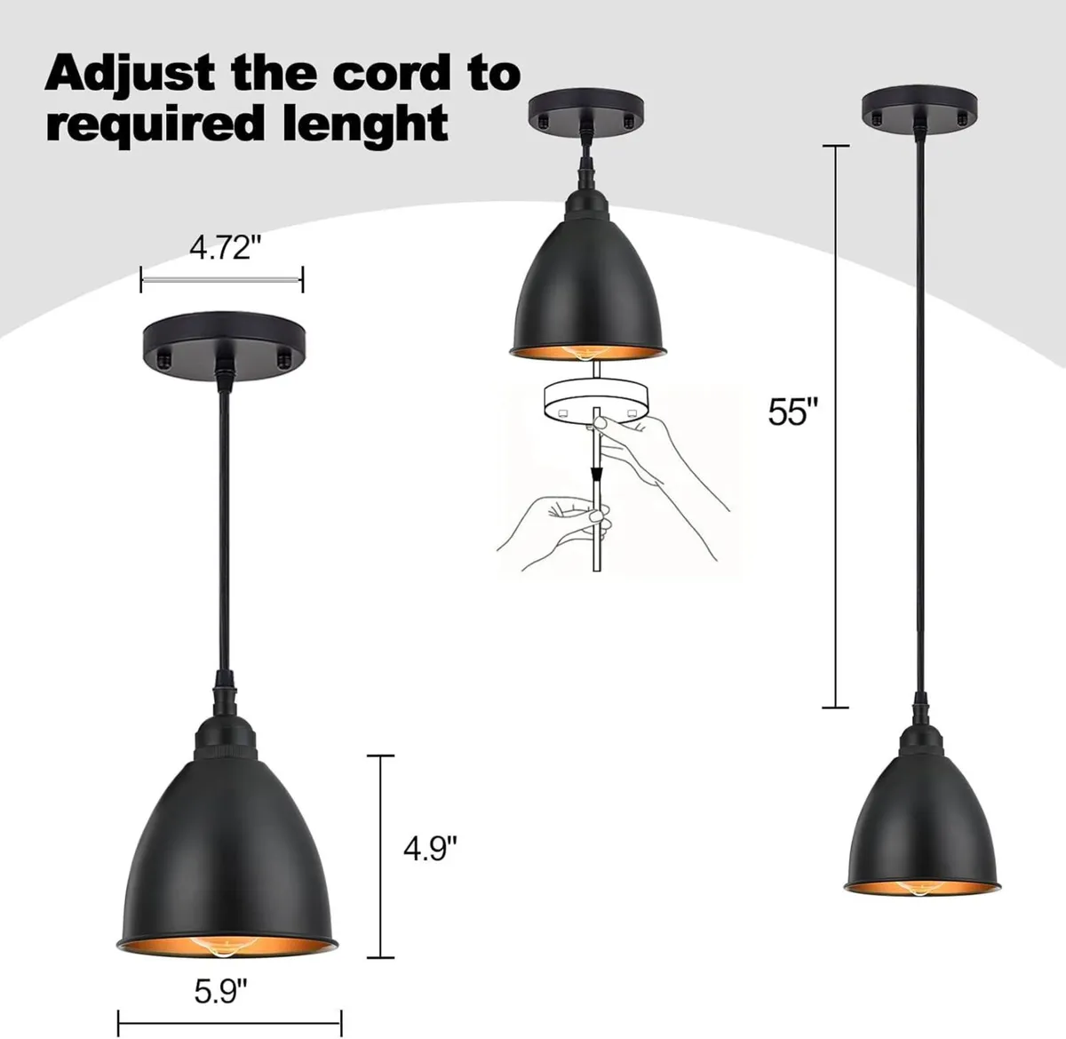 Industrial Farmhouse Ceiling Hanging Pendant - Image 3