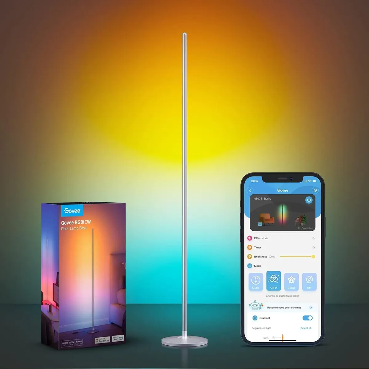 LED Floor Lamp Rgbic Work with Matter (1 Pack) - Image 1