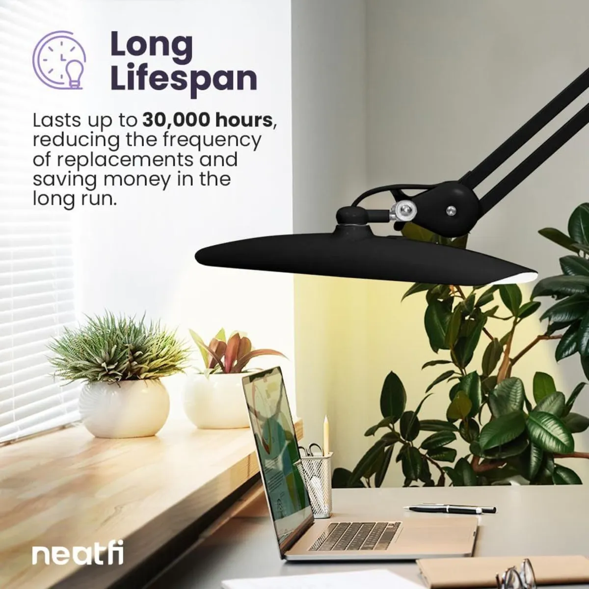 Xl Lumens 20W LED Desk Lamp with Clamp - Image 3