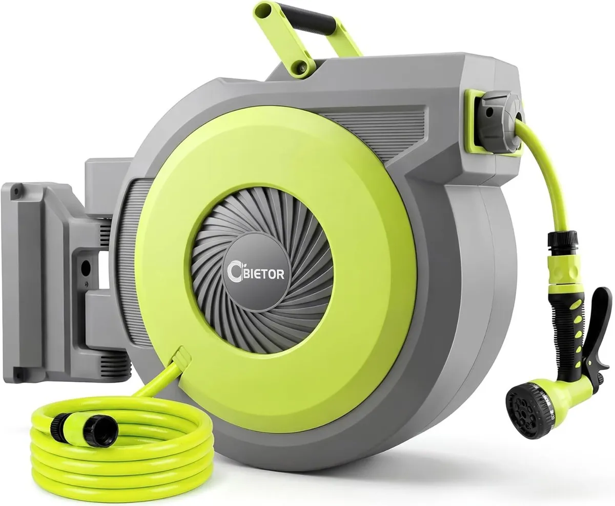 Retractable Garden Hose Reel 1 2” X 30m+2m - Image 1