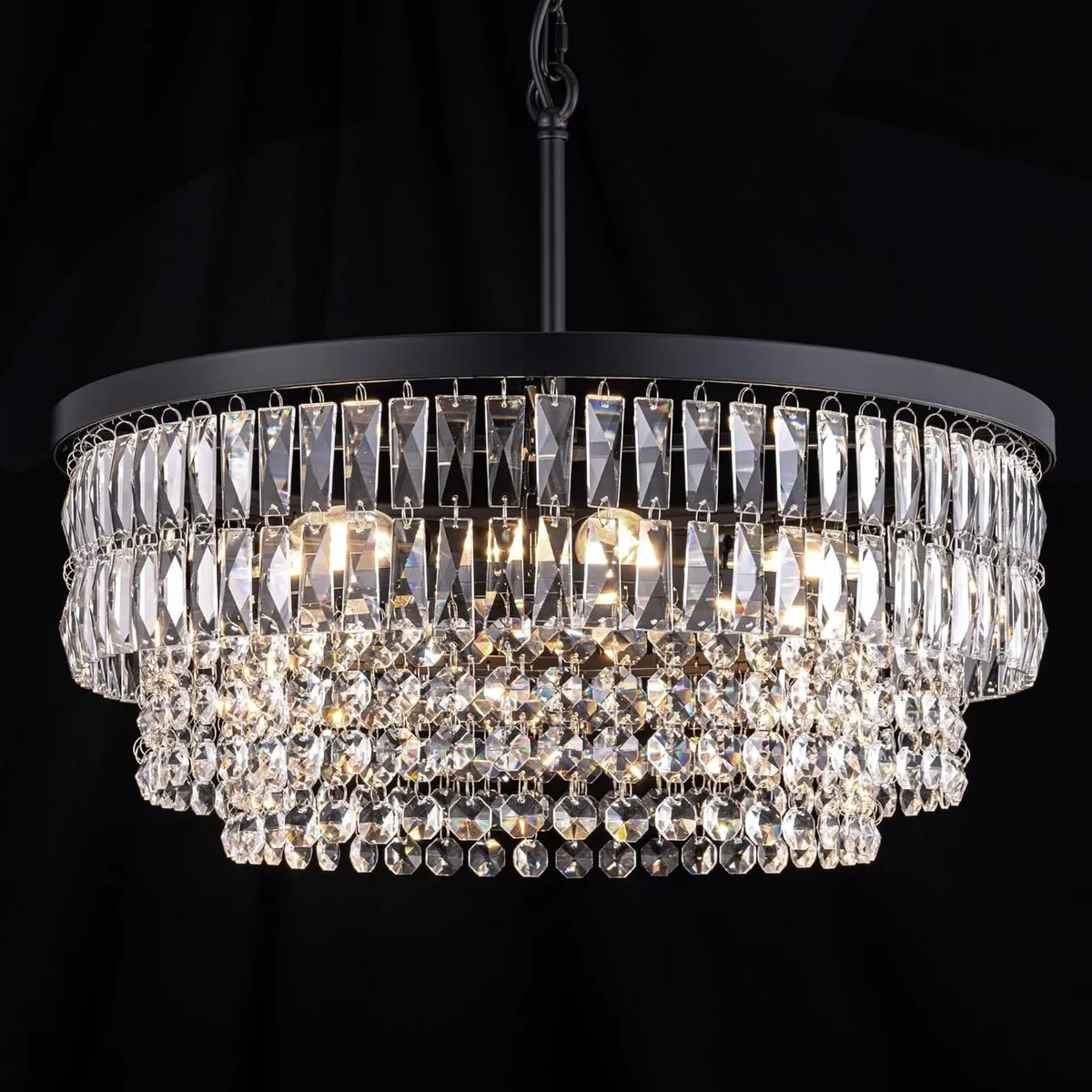 Crystal Chandelier 6-Light Modern Chandeliers - Image 1