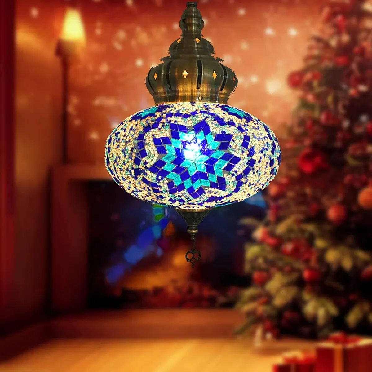 Hanging Ceiling Mosaic Lamp Light Chandelier - Image 4