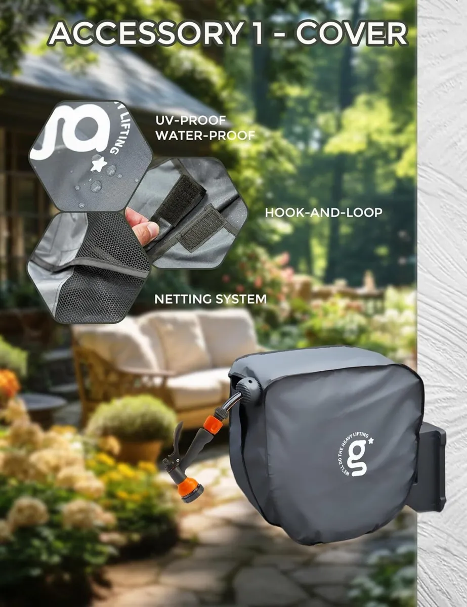 Garden Hose Reel Kit with Tap Splitter - Image 4