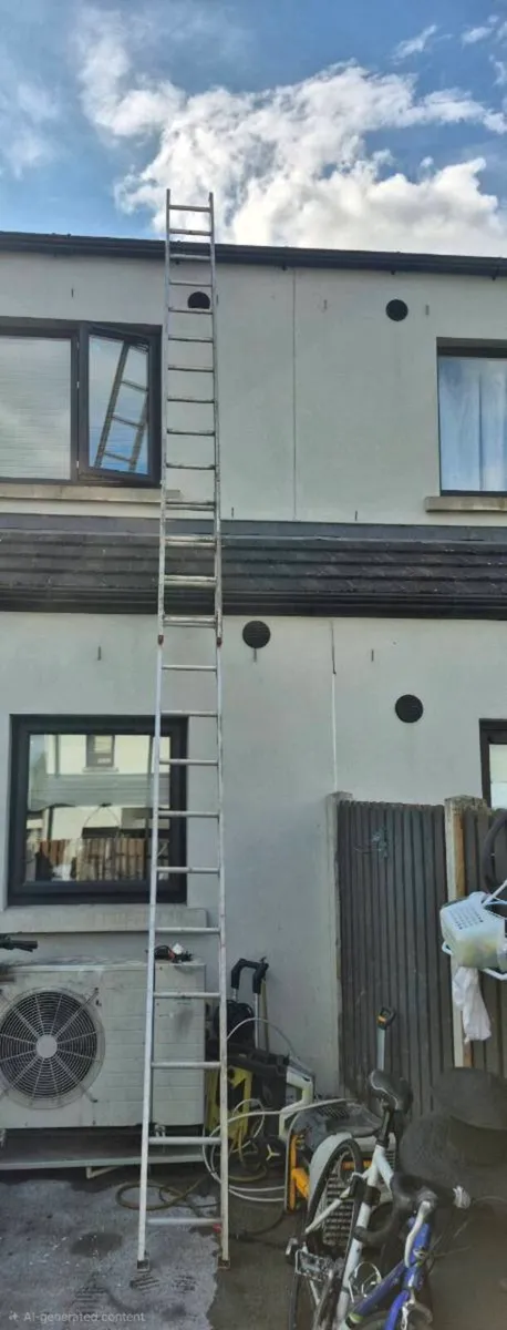 DOUBLE EXTENSION LADDER GOOD CONDITION - READY FOR - Image 2