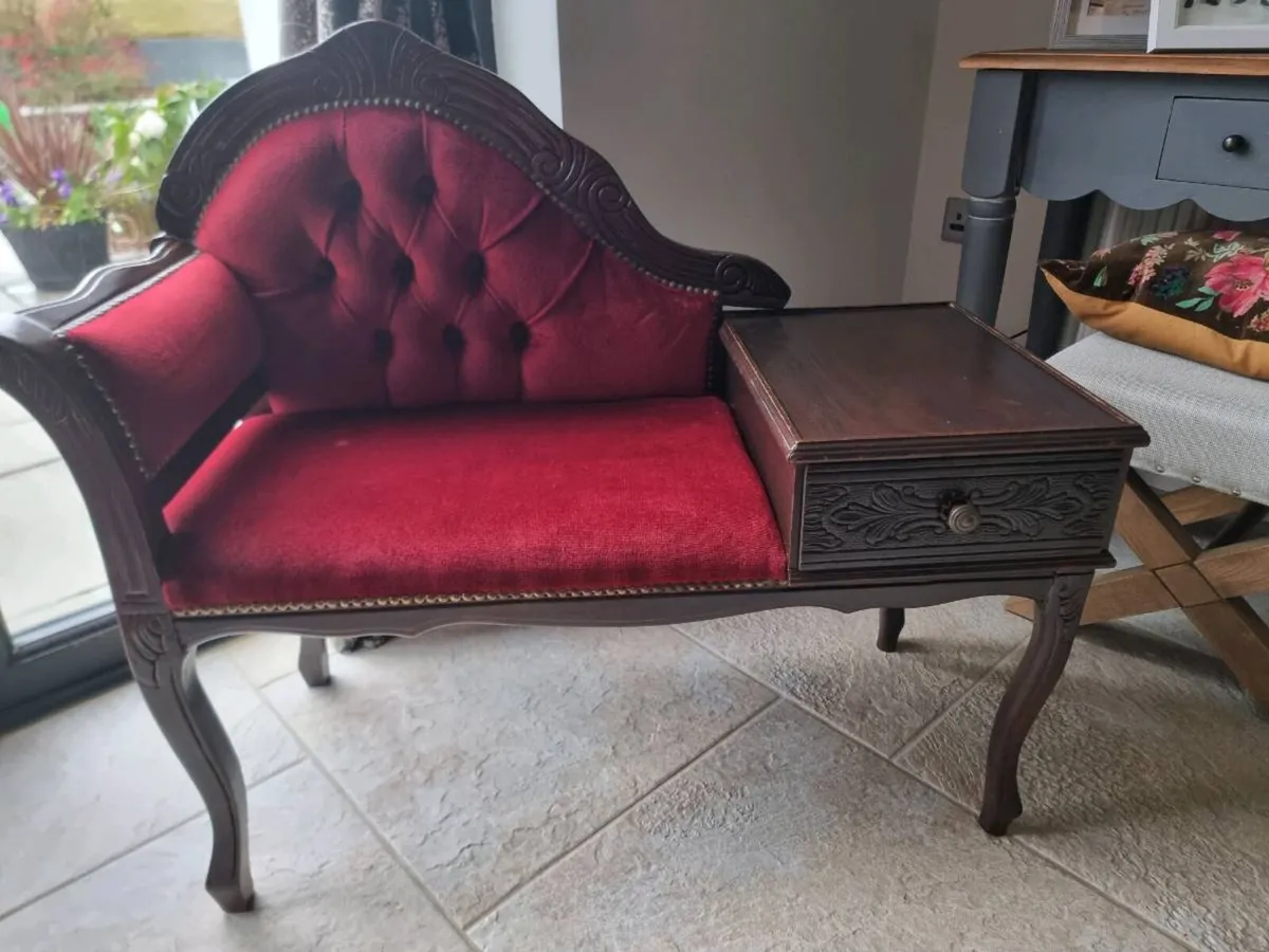 Vintage Rococo Style Seat - Image 2
