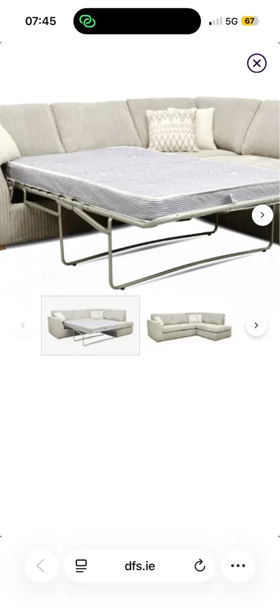 Left Hand Facing Arm Deluxe Corner Sofa + Bed - Image 4