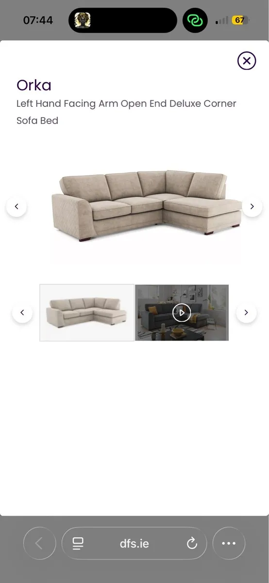 Left Hand Facing Arm Deluxe Corner Sofa + Bed - Image 2