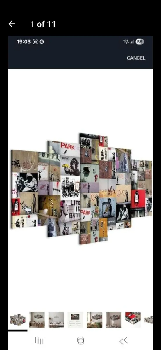 Banksy wall canvas  Brand new - Image 1
