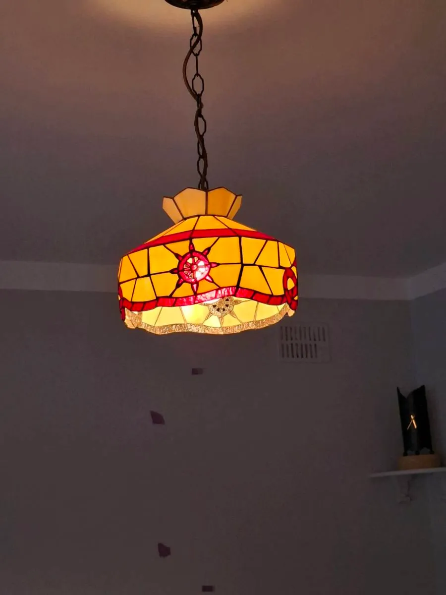 2 tiffany style lights - Image 1