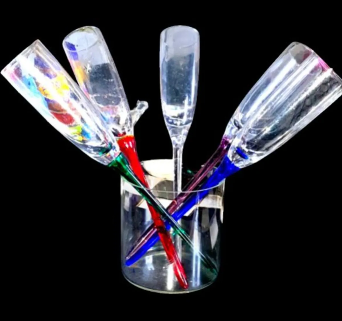 Bouquet Of 5 Floating Champagne Flutes/Stand - Image 4