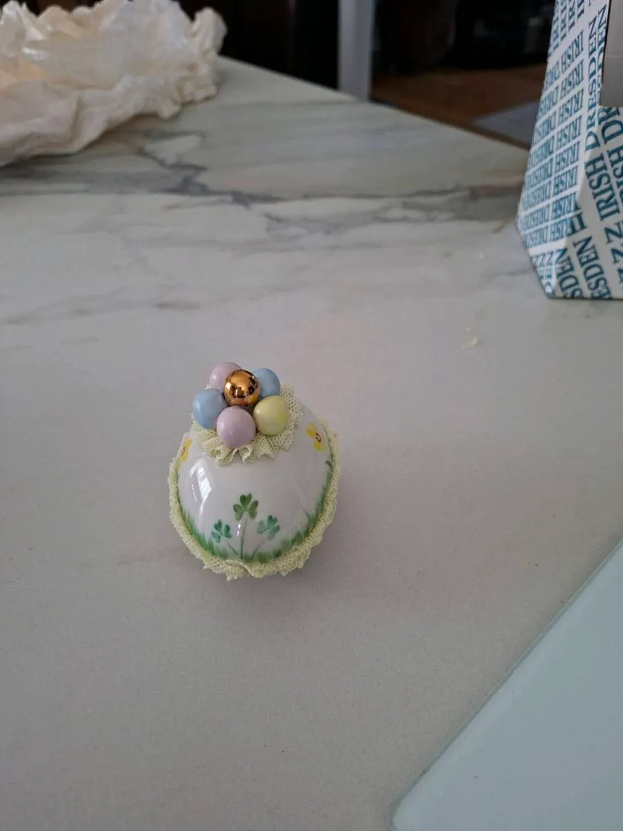 Irish Dresden Easter egg fine porcelain - Image 3