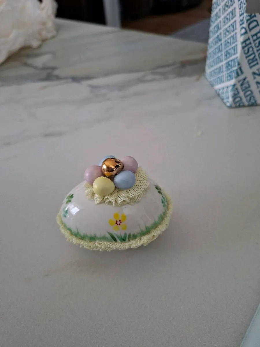 Irish Dresden Easter egg fine porcelain - Image 4