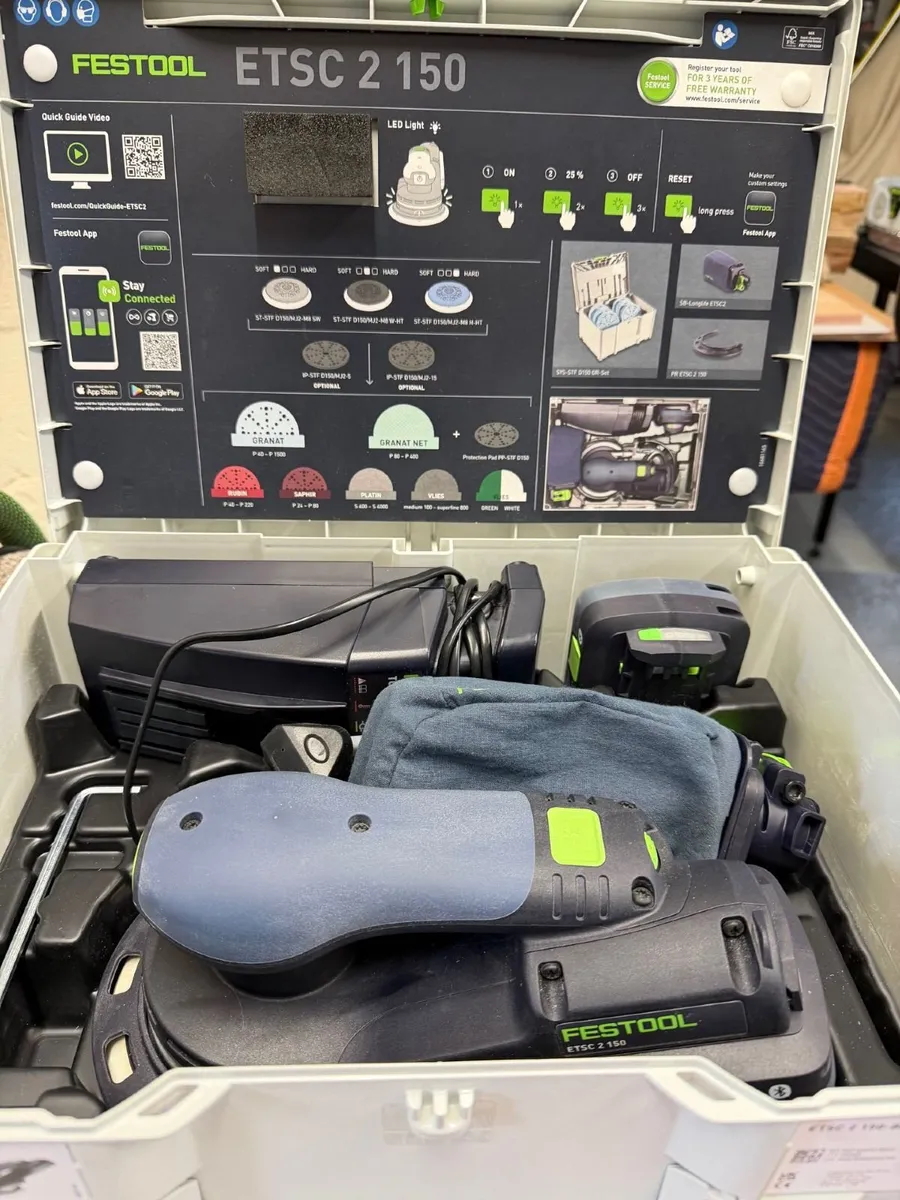 NEW Festool ETSC 2 150 + 2 HP battery - Image 2