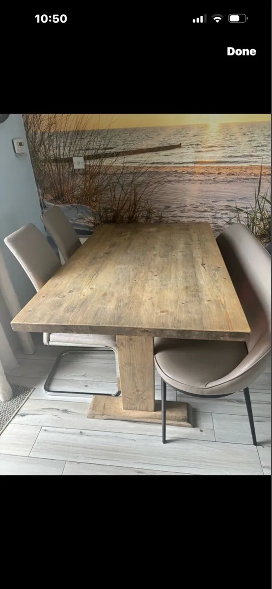 Table and bench & 2 chairs - Image 1