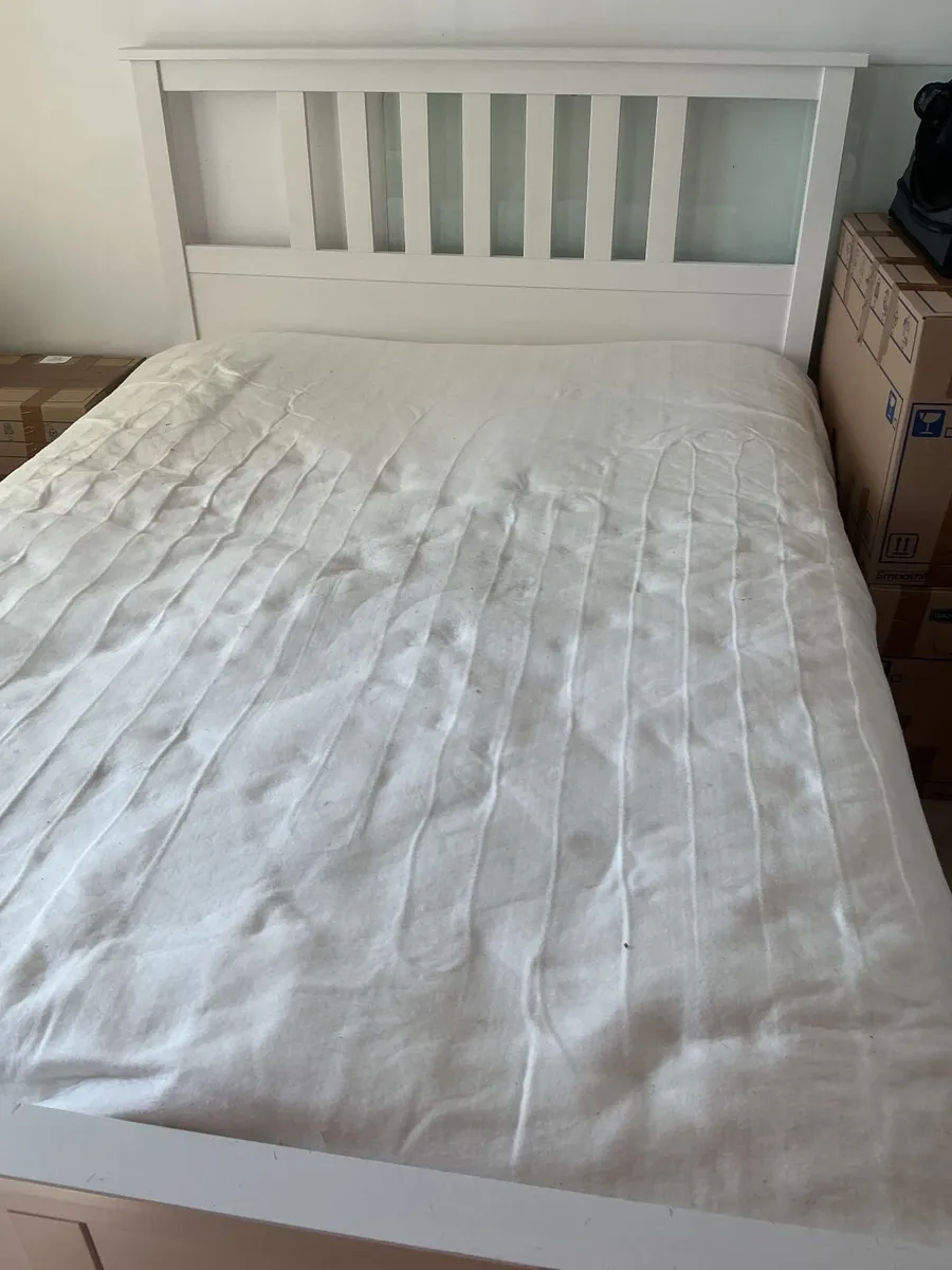 IKEA double bed frame and mattress - Image 2